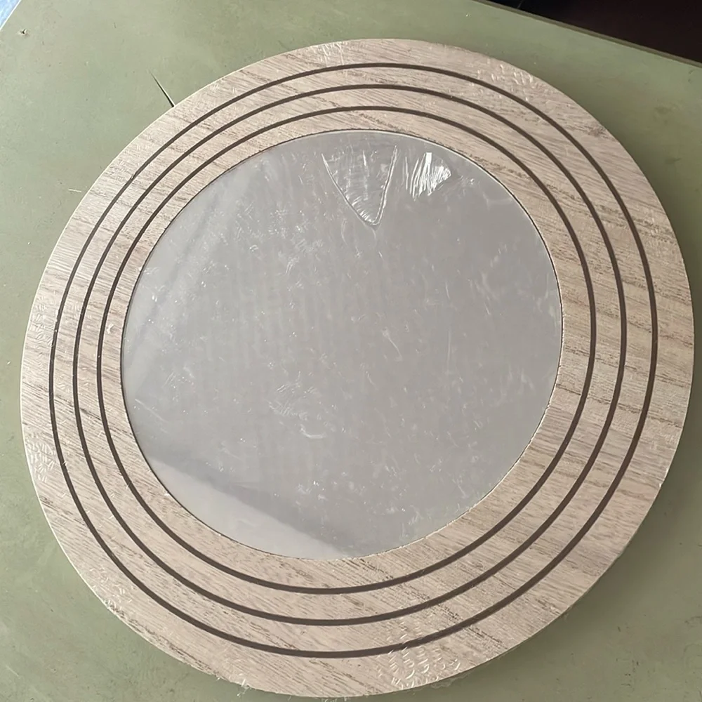 Circular Wood Mirror